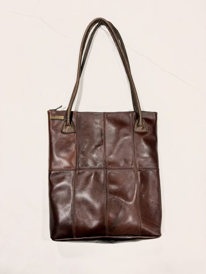 Cartera de cuero patchwork